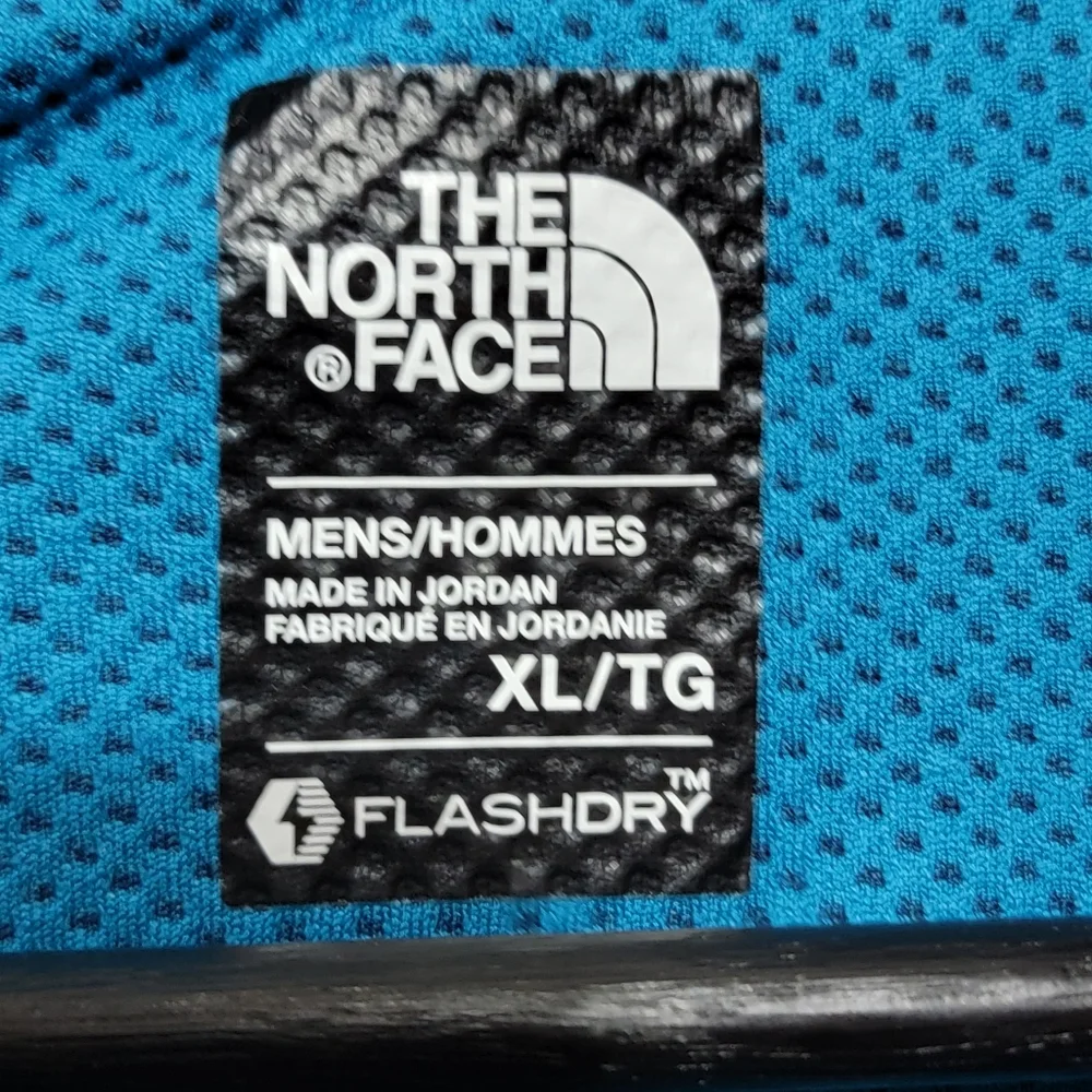 The North Face Short Sleeve Polo‎ Shirt Flash Dry Blue Striped Men's XL. #787